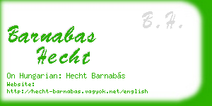 barnabas hecht business card